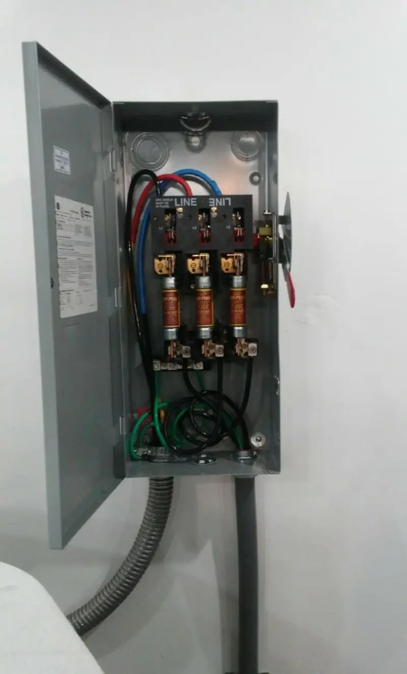 Three-phase disconnect switch installed for Electrical Wiring & Rewiring in Pike Creek