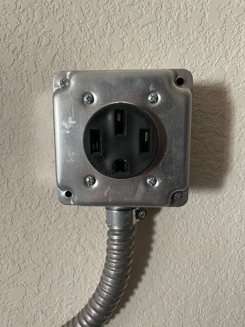 NEMA 14-50 outlet installed for Smart Home Electrical in Pike Creek